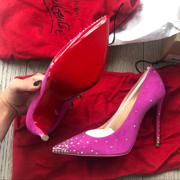 Christian Louboutin Degrastrass 100 Suede Crystal - Picture 5 of 5